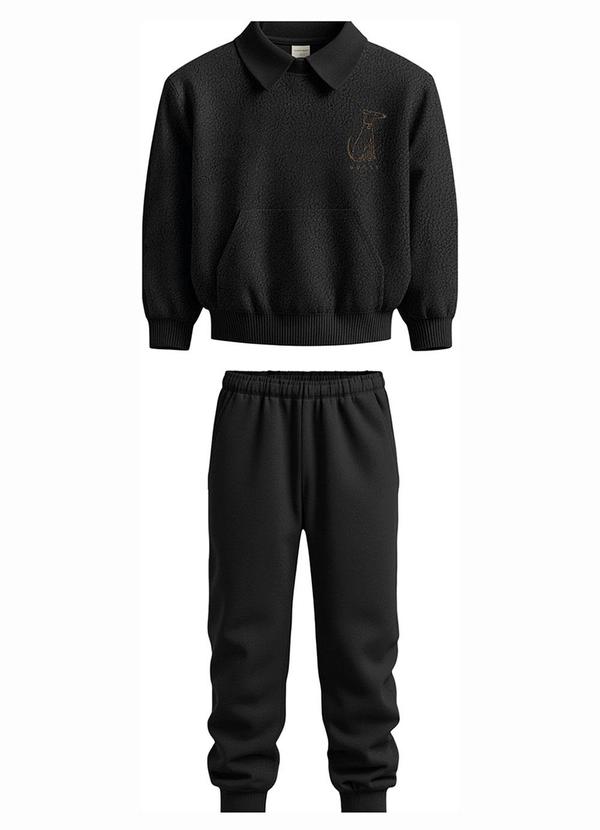 Conjunto Doggy em Moletom Preto