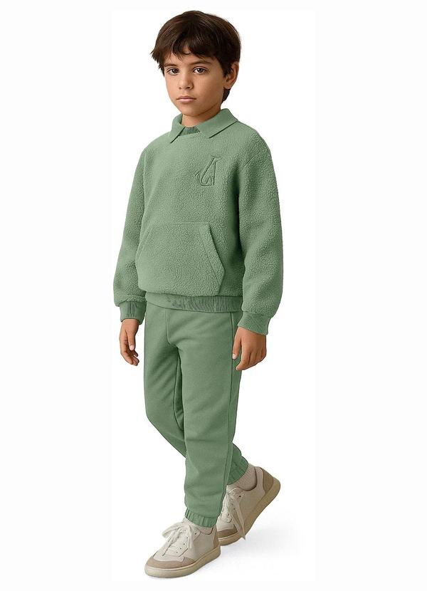 Conjunto Doggy em Moletom Verde Musgo