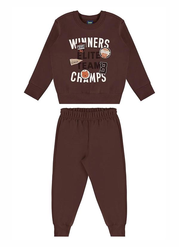Conjunto Elite Team Blusão Marrom
