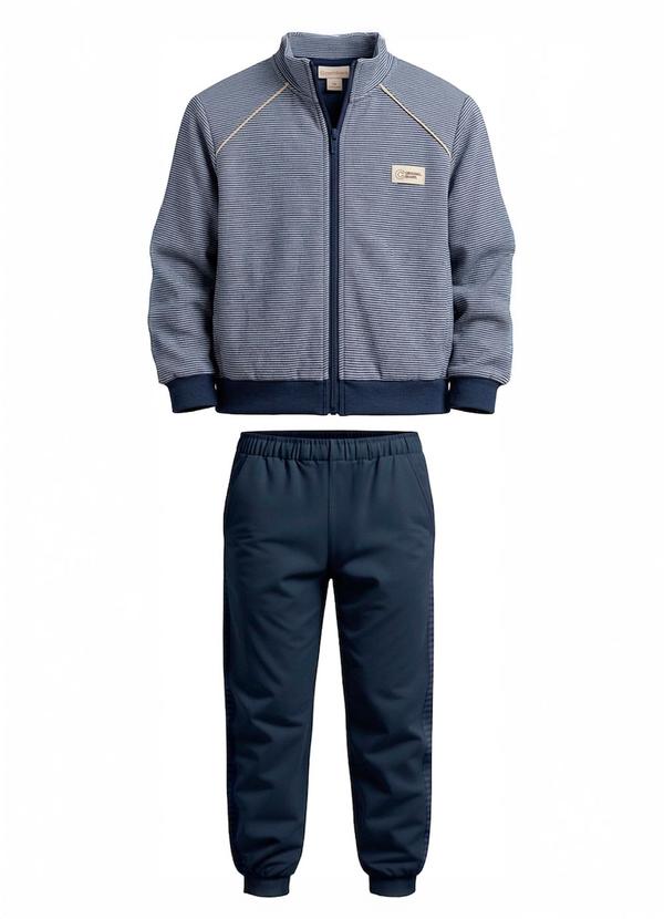 Conjunto em Moletom Flanelado Azul Marinho