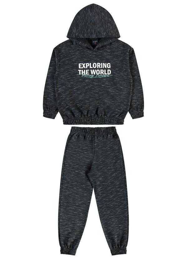Vista 2 Conjunto em Moletom Infantil Preto GULOSEIMA GULOSEIMA