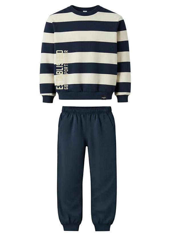 Conjunto Established em Moletom Azul Marinho