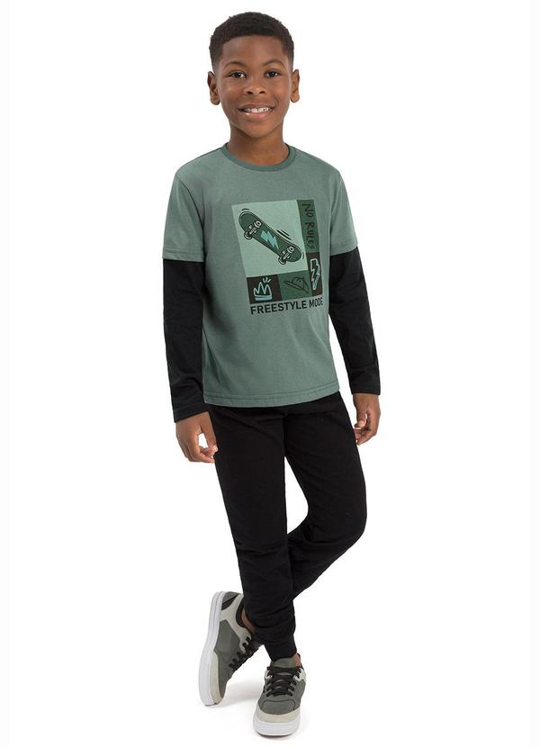 Conjunto Estampa Skate Verde