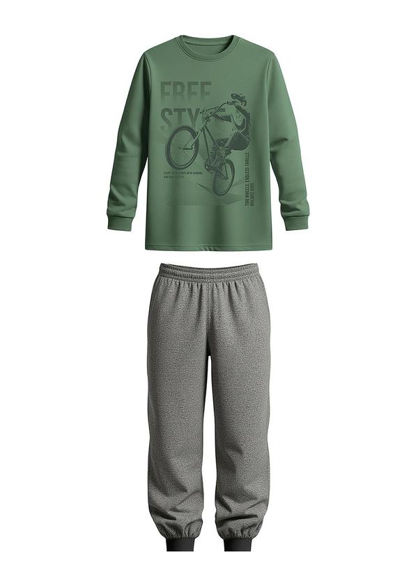 Conjunto Free Style em Moletom Verde Oliva