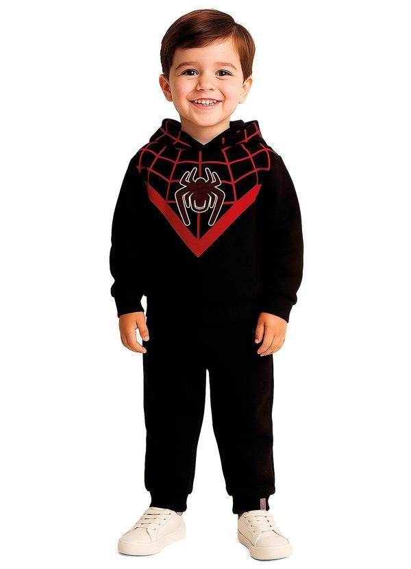 Conjunto Homem-Aranha® em Moletom Preto