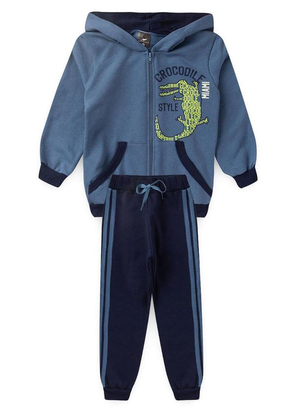 Conjunto Inf. Menino Crocodile Style Azul