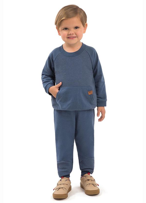 Conjunto Infantil Blusão e Calça Azul