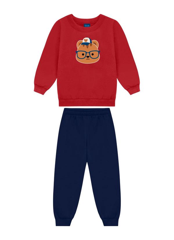 Conjunto Infantil Blusão e Calça Bordô