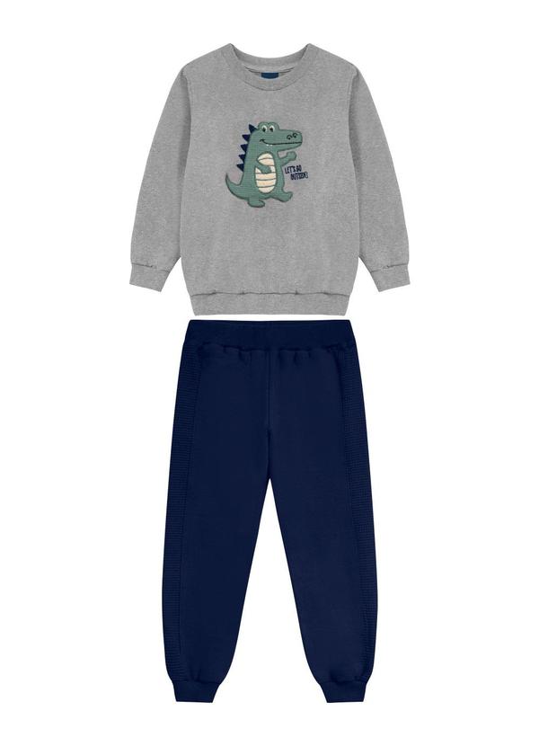 Conjunto Infantil Blusão e Calça Cinza