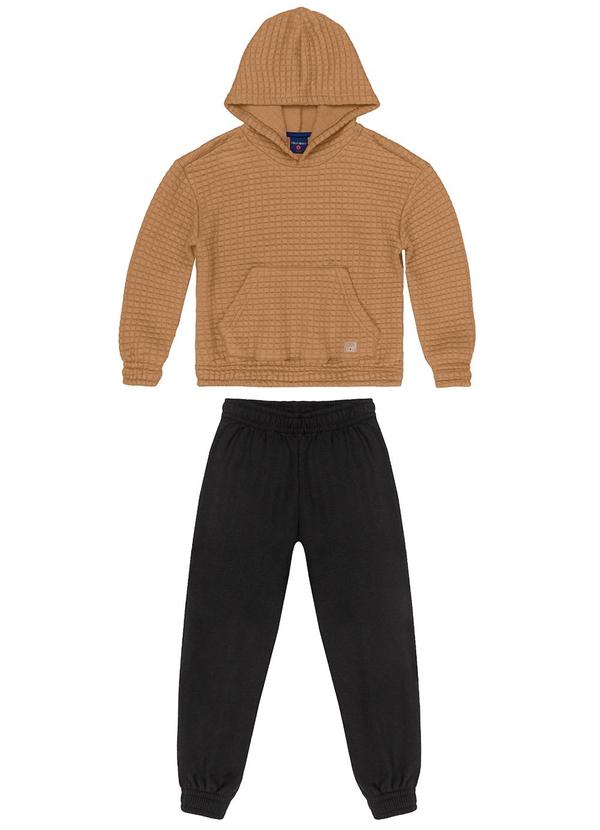 Conjunto Infantil Blusão e Calça Marrom