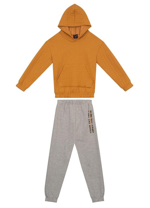 Conjunto Infantil Blusão e Calça Marrom