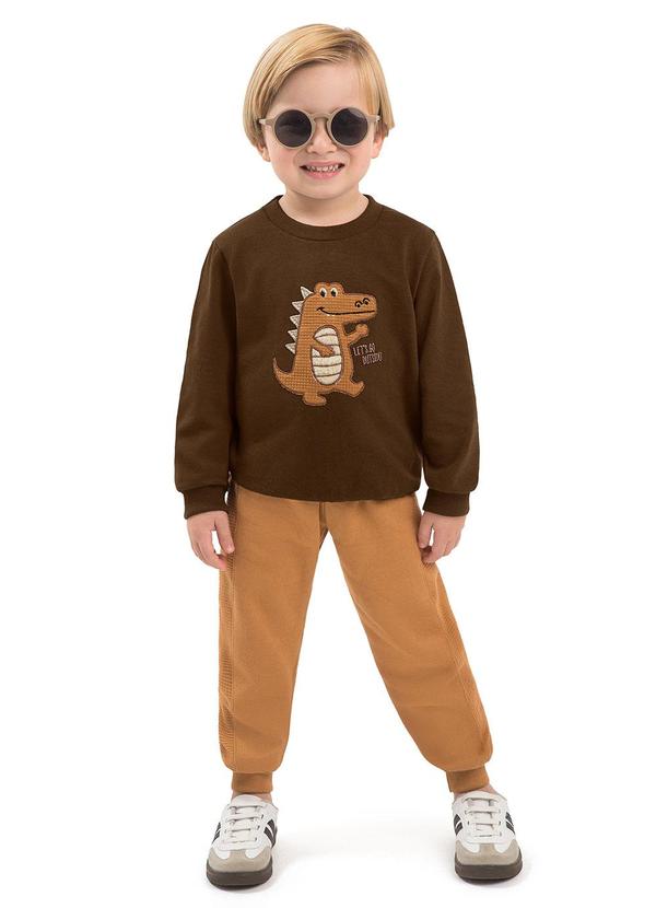 Conjunto Infantil Blusão e Calça Marrom