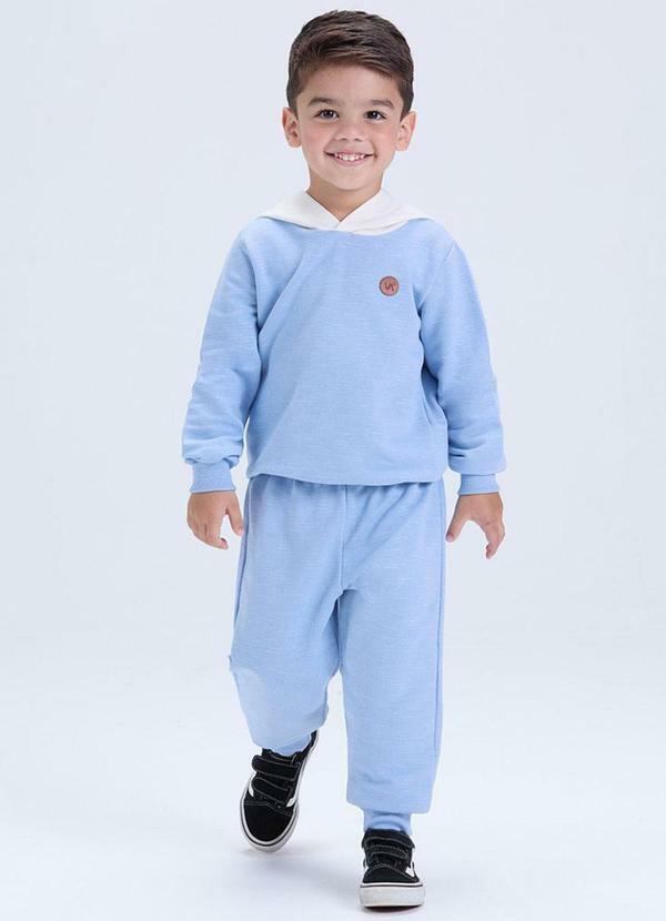 Conjunto Infantil de Inverno Moletom Jet Azul