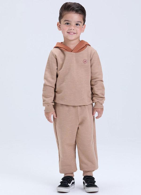 Conjunto Infantil de Inverno Moletom Jet Bege