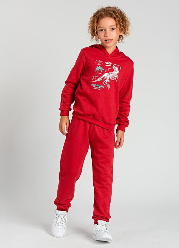 Conjunto Infantil de Moletom Dinossauro Bordo