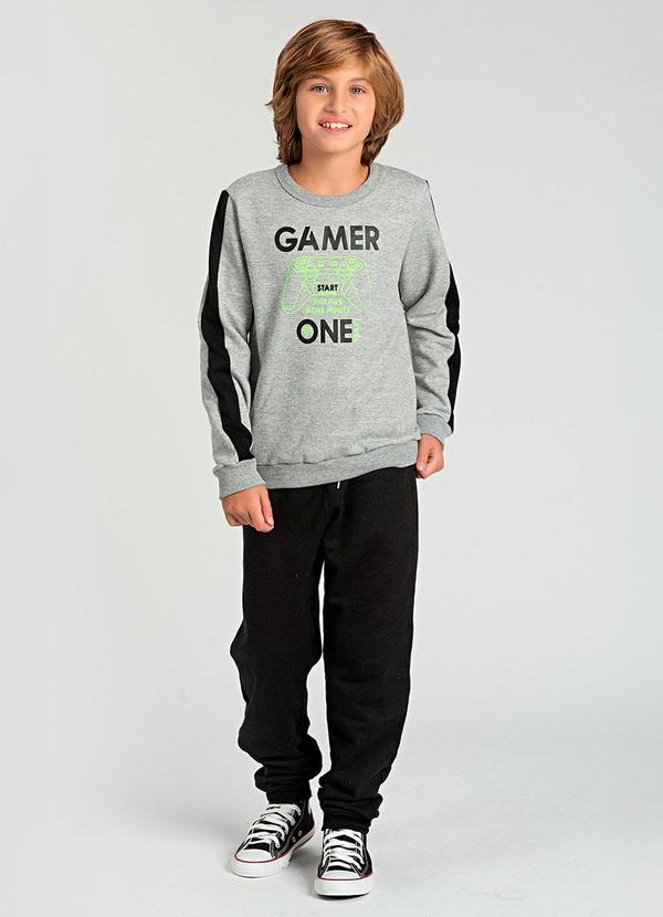 Conjunto Infantil de Moletom Gamer One Mescla