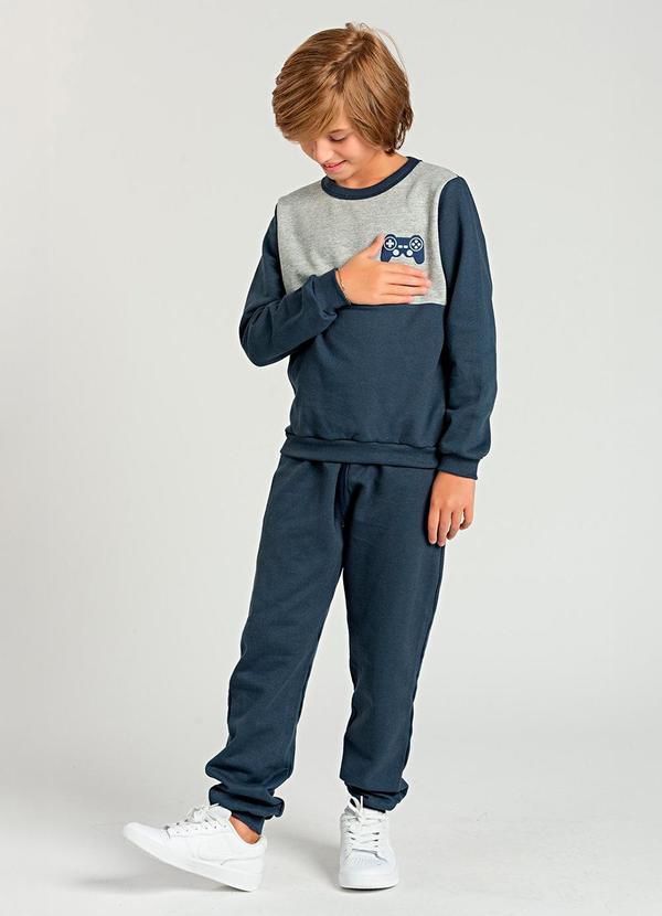 Conjunto Infantil de Moletom Play Marinho