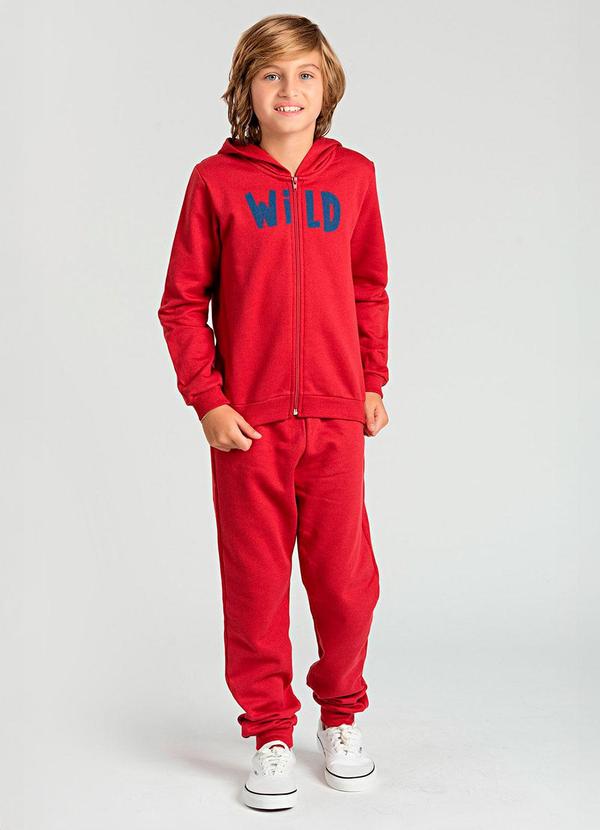Conjunto Infantil de Moletom Wild Vermelho