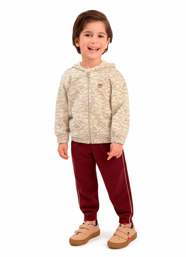 Conjunto Infantil Dino Bordô