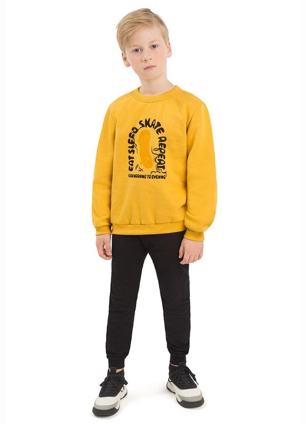Conjunto Infantil Eat Sleep Skate Amarelo