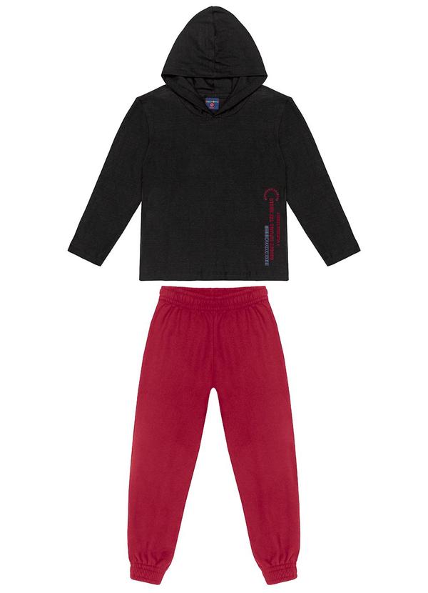 Vista 2 Conjunto Infantil em Meia Malha Preto GULOSEIMA GULOSEIMA