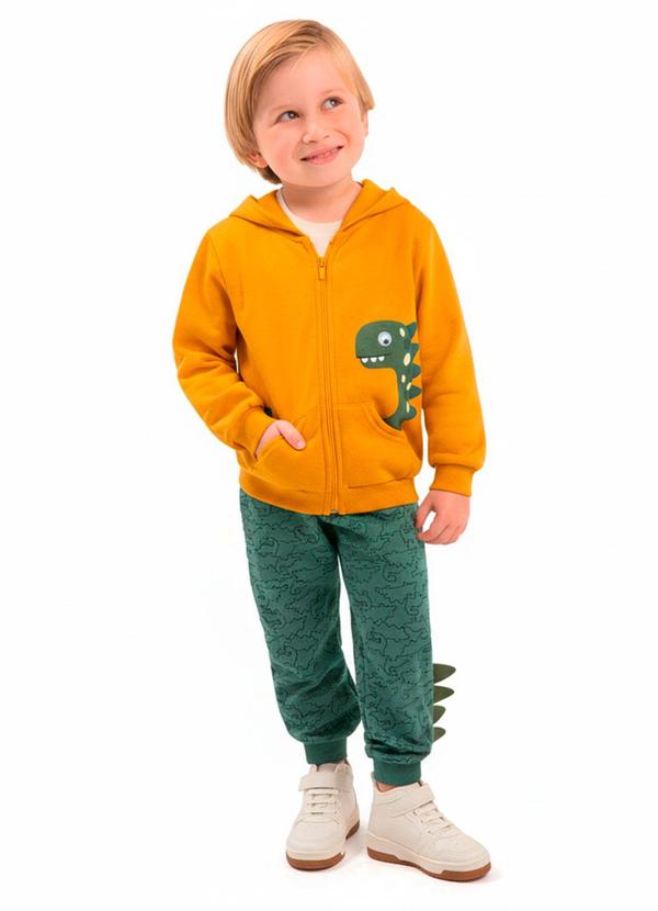 Conjunto Infantil Estampa Dino Amarelo