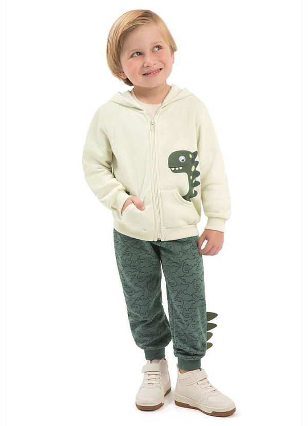 Conjunto Infantil Estampa Dino Bege