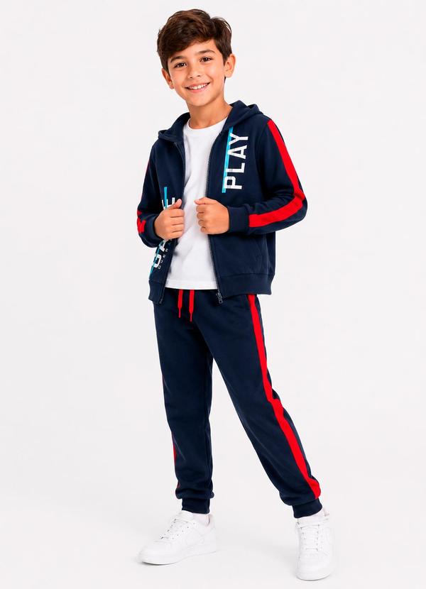 Conjunto Infantil Game Over Kangulu Azul Marinho