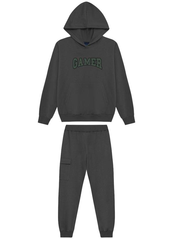 Conjunto Infantil Gamer Cinza