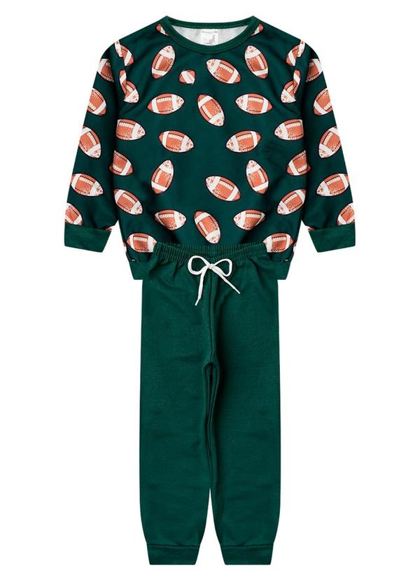 Conjunto Infantil Inverno Bola Verde Militar