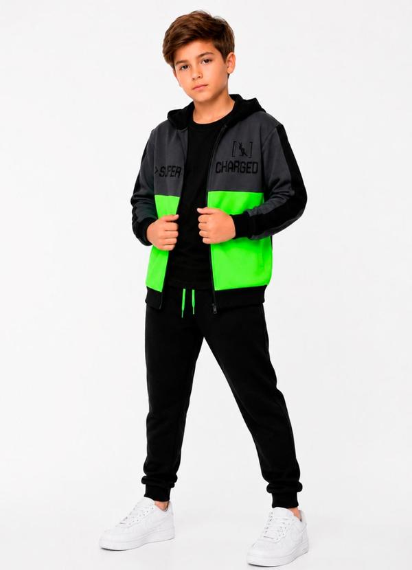 Conjunto Infantil Inverno Charged Preto