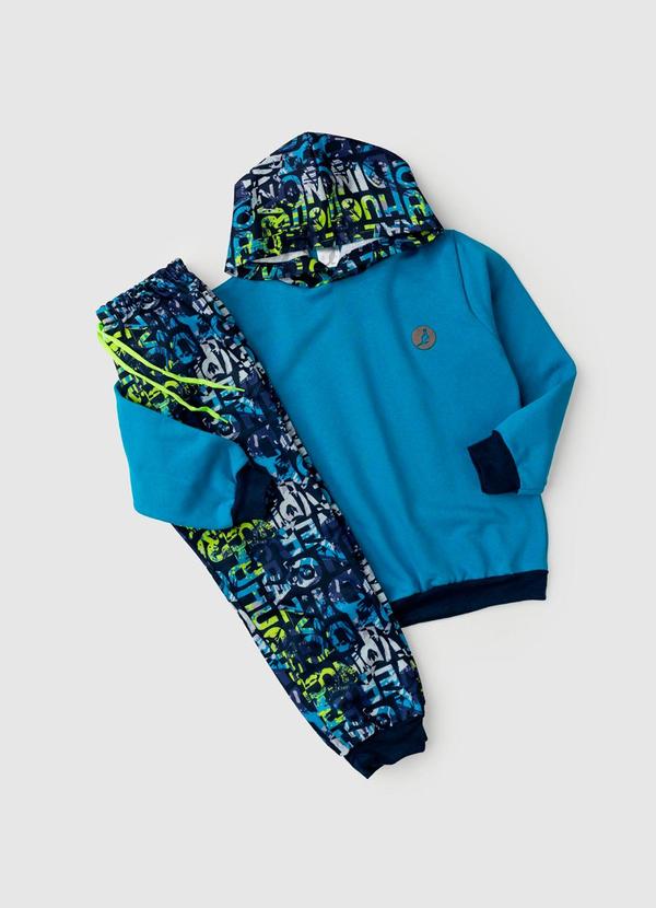 Conjunto Infantil Inverno Grafite Azul Cobalto