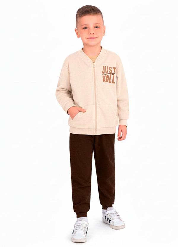 Conjunto Infantil Just Roll Bege