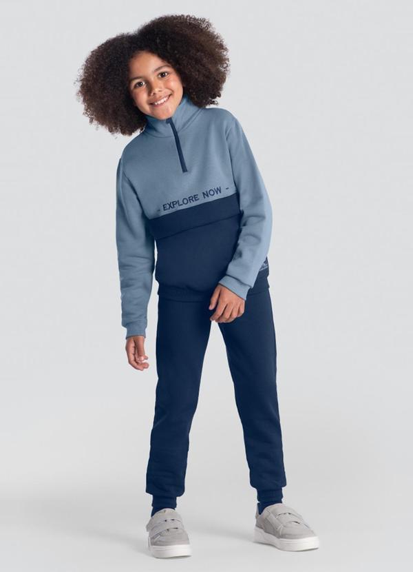 Vista 2 Conjunto Infantil Menino Bordado Azul Brandili Brandili