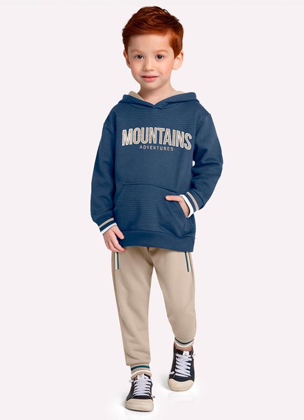 Conjunto Infantil Menino Bordado Azul
