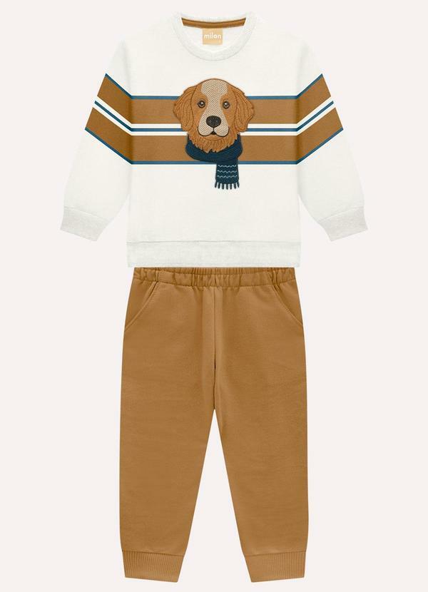 Conjunto Infantil Menino Bordado Branco