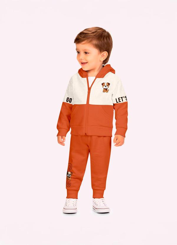 Conjunto Infantil Menino Cachorrinho Cinza