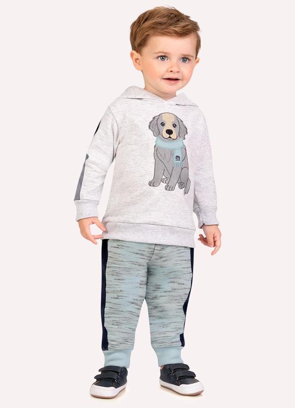 Conjunto Infantil Menino Cachorrinho Cinza