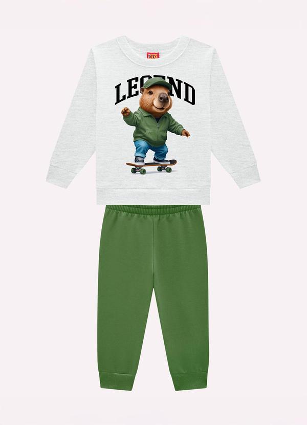 Conjunto Infantil Menino Capivara Cinza
