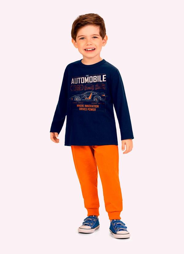 Conjunto Infantil Menino Carro Azul