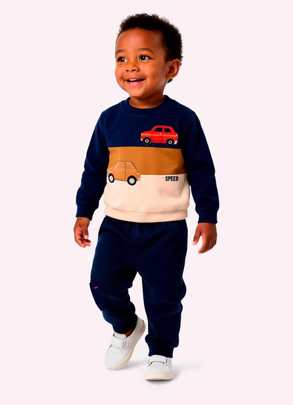 Conjunto Infantil Menino Carros Azul