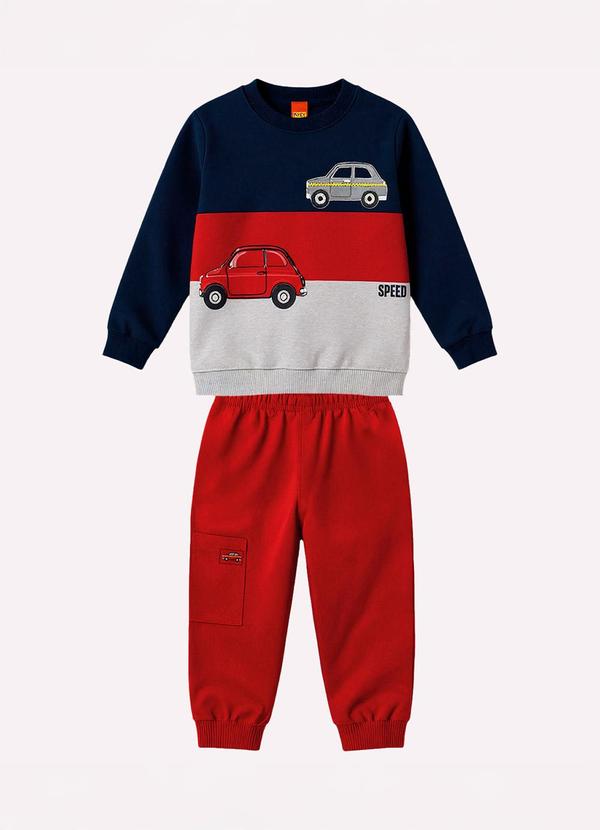 Conjunto Infantil Menino Carros Cinza