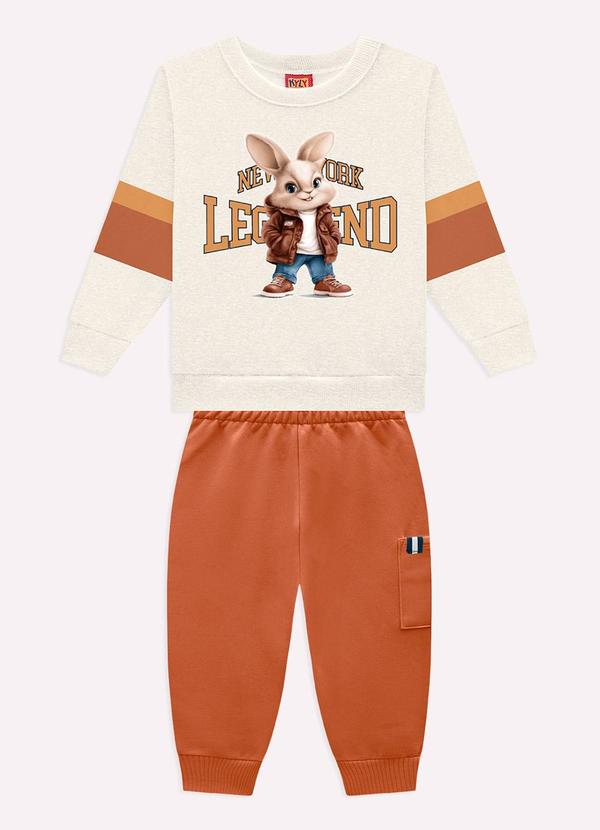 Conjunto Infantil Menino Coelho Cinza