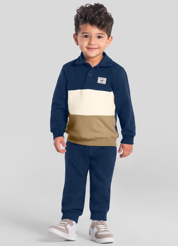 Conjunto Infantil Menino Colorblock Azul