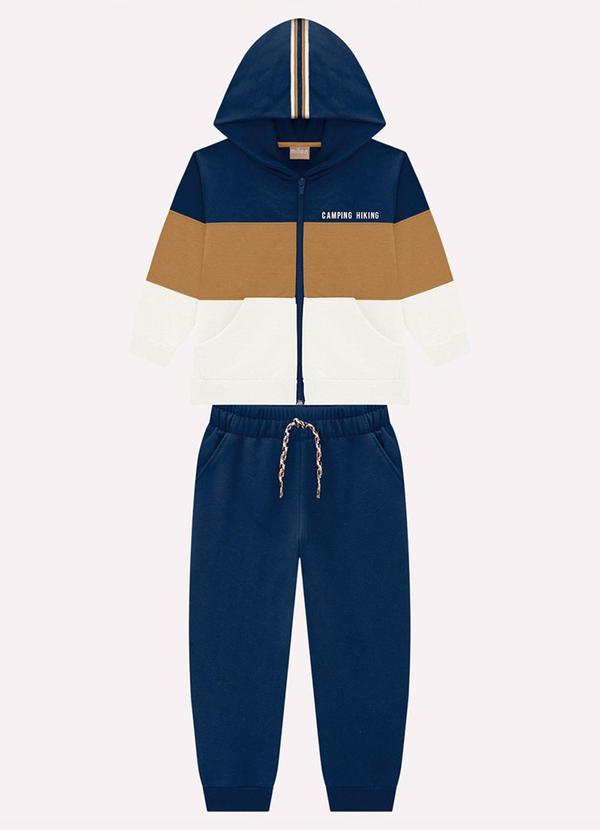 Conjunto Infantil Menino com Capuz Azul