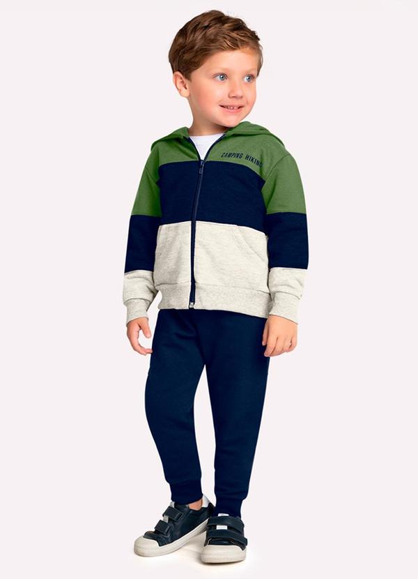 Conjunto Infantil Menino com Capuz Verde