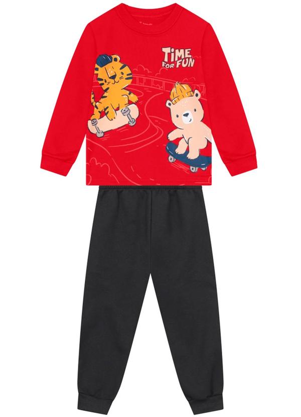 Conjunto Infantil Menino de Animais Bordô