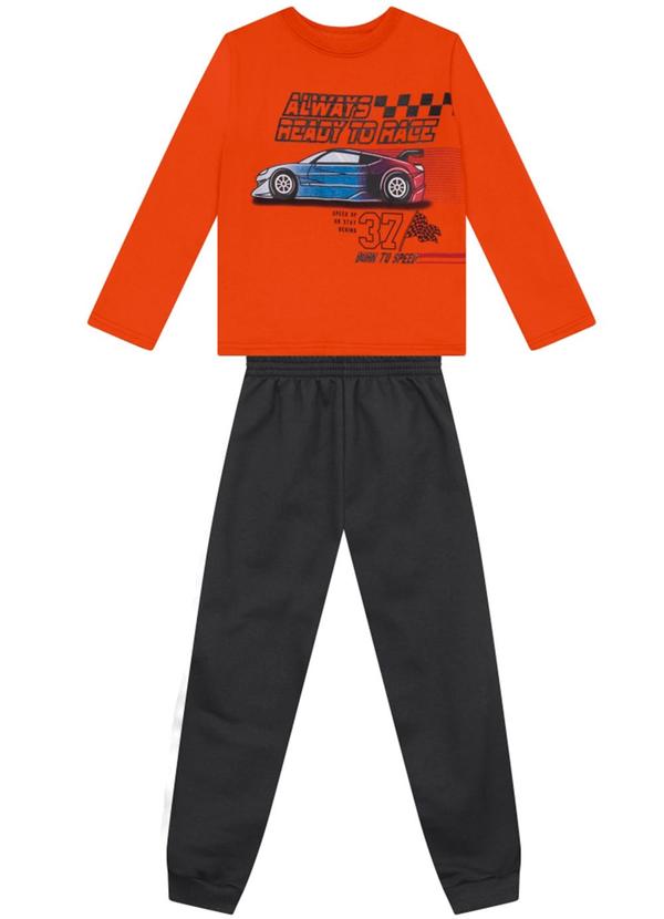 Conjunto Infantil Menino de Carro Laranja