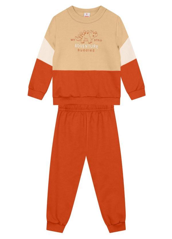 Conjunto Infantil Menino de Dinossauro Amarelo