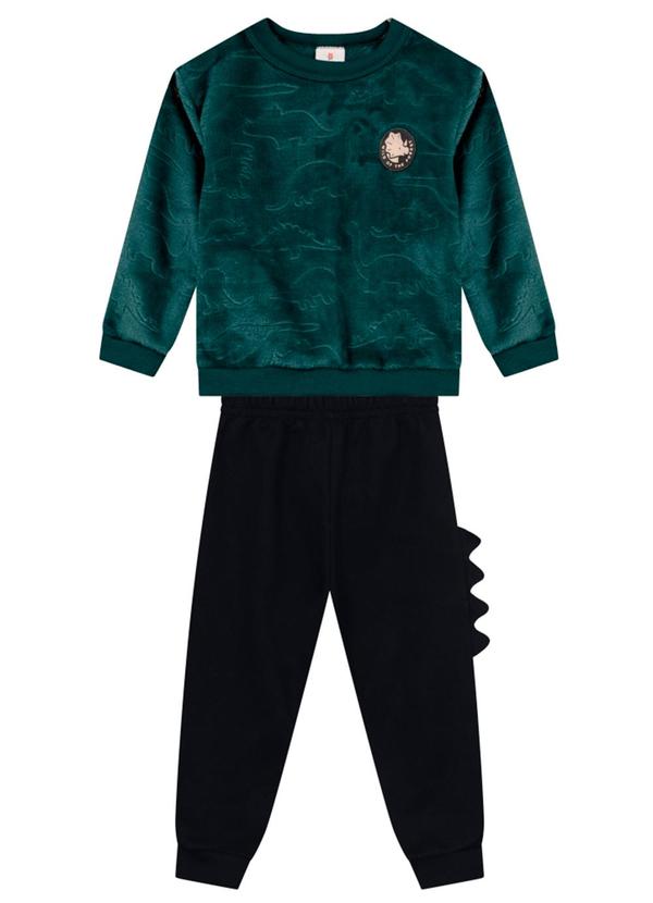 Conjunto Infantil Menino de Dinossauro Azul